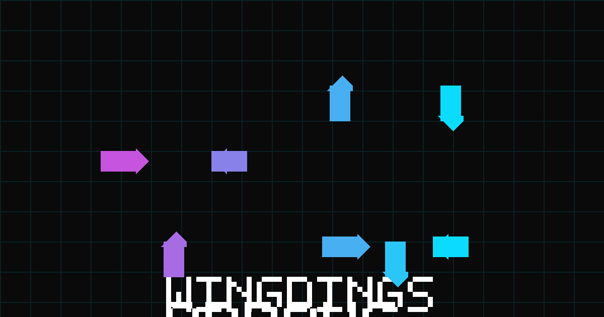 Wingdings arrows — a constellation of directional glyphs
