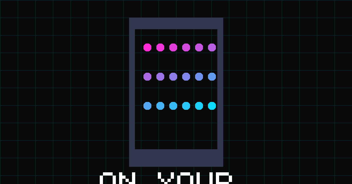 Wingdings on mobile — phone with a symbol keyboard grid